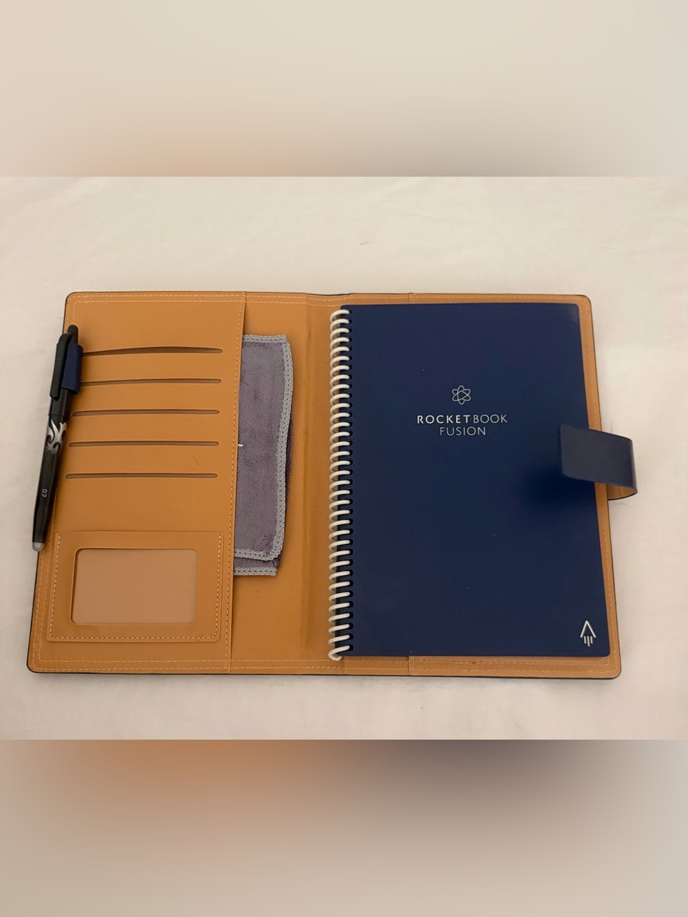 Rocketbook Fusion Tablet Notebook Cover with Navy Rocketbook - Tan